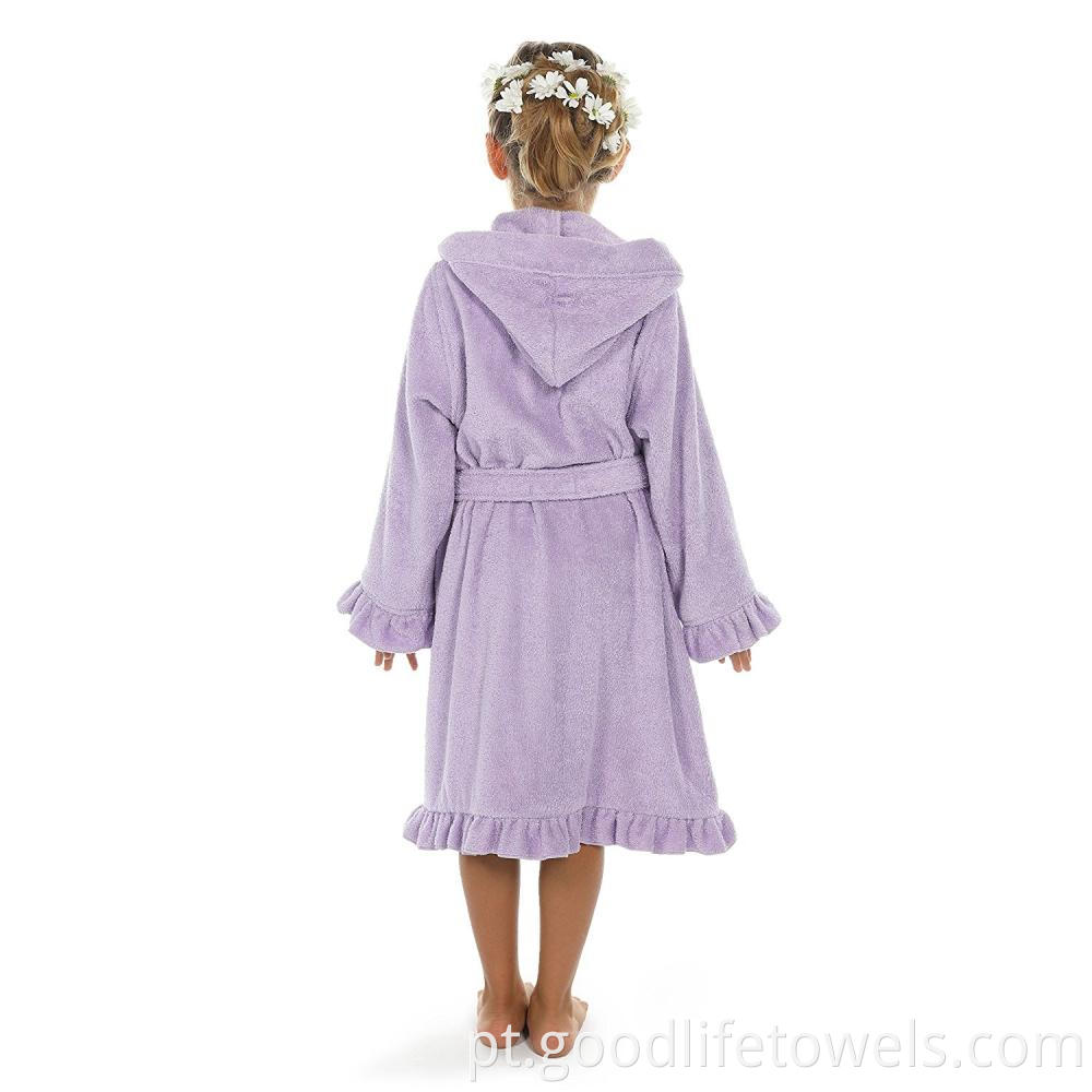 Terry Kids Bathrobe With Bottom Swing